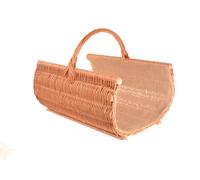 Cesta Legno per Camino 50 X 38 CM IN Vimini Con Rendere il Jute-Einlage da