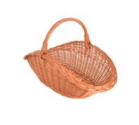 Cesta Legno per Camino IN Vimini 65x35 CM Fatto a Mano & Dekokörbe con Manico L