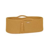 Cesta Mosè in cotone BOHO fatta a mano con materassino - color senape