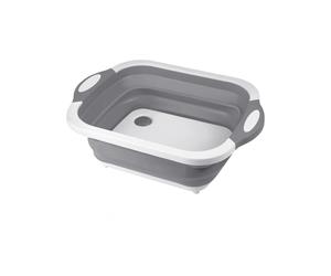 Cesta Multifunzione Pieghevole Salvaspazio Con Tappo Per Drenaggio Acqua