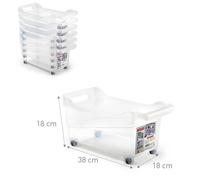 Cesta Organizer Milleusi con Manici e Ruote 18 x 38 x 18 cm