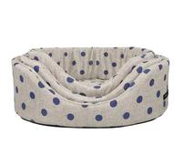 Cesta ovale Eco completamente sfoderabile Pois Azzurri Nasonero Misura 52x38 cm - Cesta ovale sfoderabile in eco-pelle, realizzata con materiali di alta qualità, ideale per garantire comfort e stile a
