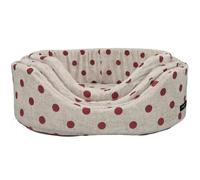 Cesta ovale Eco completamente sfoderabile Pois Rossi Nasonero Misura 47x34 cm - Cuccia per gatti - 1° ORDINE? scegli lo sconto BZR5 / BZR20 + 200 punti fedeltà