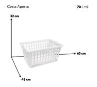 Cesta Pane Alimenti Polietilene 70L/100L Aperta Chiusa Impilabile Made in Italy
