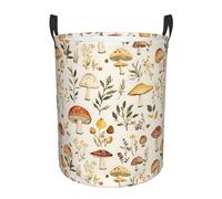 Cesta Panni 40X50Cm, Mushroom Plants Pattern Ceste Portabiancheria Multiuso,Decorativa Cesto Portaoggetti Per Bagno Camera Bucato