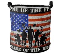 Cesta Panni Patriotic Memorial Day American Stripes Stars Freedom Flag Grande Capacità Cestello Portaoggetti Robusto Ceste Per La Biancheria 34X42Cm Per Bedroom Abiti Sporchi Vestiti