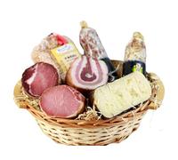 Cesta Pasquale Viva la Pasqua 2 | Cesto Pasquale a base di Salumi, Formaggi e Prodotti Artigianali Toscani | In Regalo biglietto d'auguri personalizzato | Salumificio Artigianale Gombitelli