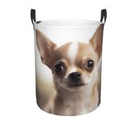 Cesta Per Bucato Funny Chihuahua Print Portatile Cesto Biancheria Sporca Con Manico Ceste Per La Biancherias Per Camera Dorms Giocattoli 40X50Cm