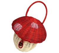 Cesta Per Funghi Portaoggetti Cestino Intrecciato Mano Borsa Intrecciata