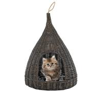 Cesta per Gatti Cuscino Grigio 40x60cm Teepee Salice Naturale