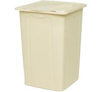 Cesta per la biancheria da bagno grande 50LT - Portabiancheria con coperchio e maniglie moderno per bucato e capi sporci perfetto per tutti i design compatto ed elegante L=37 H=55 P=37 (avorio)