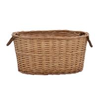 Cesta per Legna con Maniglie 56x40x28 cm Salice Naturale
