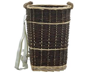 Cesta per Legna con Spallacci 44,5x37x50cm Salice Naturale