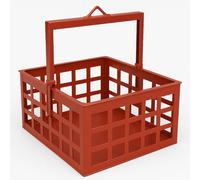 Cesta per montacarichi 50x70cm, Made in Italy - Cesta in lamiera per Paranco, Altezza 30cm Portata 105lt/150Kg - Baule Porta Attrezzi da Lavoro per Uso in Cantiere Edile - Resistente agli Urti