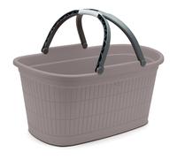 Cesta plastica riciclata con manici (58x38x29,5cm) DOMUS HOME COLLECTION Greige