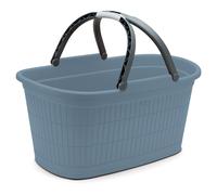 Cesta plastica riciclata con manici (58x38x29,5cm) DOMUS HOME COLLECTION Smoky