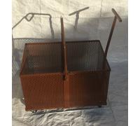 CESTA PORTA LEGNA E PELLET CON DOPPIA MANIGLIA E RUOTE CM 41X60X65H