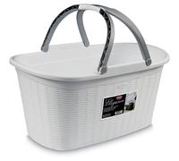 CESTA PORTABIANCHERIA C/MAN.ELEGANCE LT.35 BIA