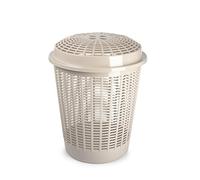 Cesta Portabiancheria Cestone Forato in Plastica Tortora 50 Litri