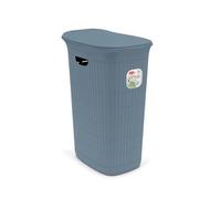 Cesta Portabiancheria con Coperchio Domus Smoky Blue 36 Litri
