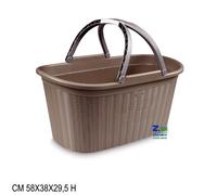 STEFANPLAST Cesta Porta Biancheria con 2 Manici richiudibili salvaspazio lt 35 B