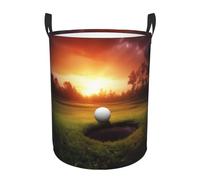 Cesta Portaoggetti Golf Sport At Sunset Print Impermeabile Cesto Biancheria Sporca Pieghevole Ceste Per La Biancherias Per Bagno Camera Bedroom 40X50Cm
