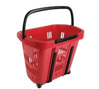 CESTA SPESA TROLLEY CARRELLO CESTINO Supermercato MAXI MARKET ROSSO 463541 cm
