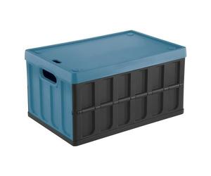 Cesta Tontarelli 8034118704 CARGO Pieghevole con Coperchio Nero e Blu