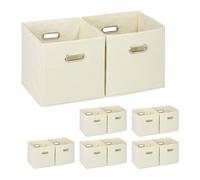 Ceste portaoggetti Scatole pieghevoli Organizer per giocattoli 27 L beige