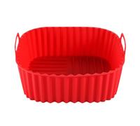 Cestelli In Silicone - Inserti In Silicone Per Friggitrici Ad Aria 21x21 Cm | Fodera Quadrata In SiliconePer Friggitrice Ad Aria | Pentole Da Cucina Teglia Antiaderente Per Cucinare, Grigliare, Arros
