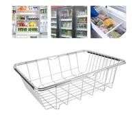 Cestelli per Congelatore Regolabili da 17,3 Pollici Contenitori Espandibili per Congelatore per Congelatore Cestello in Filo Metallico per Riporre gli Oggetti in Acciaio Inossidabile Sopra il Lavello