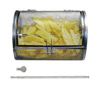 Cestelli per rotanti per all'aperto - Gabbia per in acciaio inossidabile per friggitrice ad aria - Forniture da campeggio all'aperto, Cestino per rotondo per torrefazio