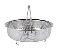 Cestello a vapore impilabile a più livelli in acciaio inossidabile 304 per cuociriso con manico ergonomico per un uso comodo (extra large)