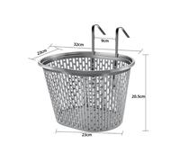 Cestello anteriore in plastica ABS per bici misura grande nero con forte cuscine