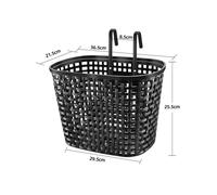 Cestello anteriore in plastica ABS per bici misura grande nero con forte cuscine