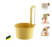 Cestello autopulente per lavello da cucina, multifunzione, strumento di scarico automatico per una pulizia a mani libere senza sporcare (giallo)