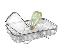 Cestello Colatore per Lavello - Cestello Estendibile per Frutta a Rete | Scorrente Multifunzionale in Acciaio per Posate Stoviglie Ciotole Pasta Verdura - Accessorio Per Lavare Frutta Verdura Pasta Sc