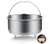 Cestello Cottura a Vapore Inox, Multifunzione a Vapore Cesto, Cestello per Cottura a Vapore Inserto per Cottura a Vapore Cestello Cottura Vapore Inserto Vapore Forato per Verdure Vapore Uova (17.5cm)