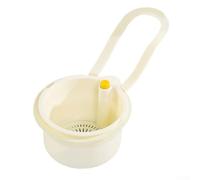 Cestello da appendere per lavello da cucina, filtro di scarico in ABS di lunga durata con rete fine, design salvaspazio per rifiuti alimentari, frutta, verdura, pasta e cereali, bianco