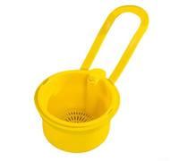Cestello da appendere per lavello per un drenaggio efficiente e contenimento degli scarti alimentari durante il lavaggio dei prodotti o il drenaggio della pasta (giallo)
