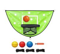 Cestello da Basket per Trampolino da Esterno,Gioco di Schiacciate e per Bambini | Set per Trampolino Grande con Pallone Incluso - per Attività Fisica all'Aperto in Giardino, , Cortile, Feste o