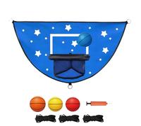 Cestello da Basket per Trampolino da Esterno - Gioco di Schiacciate e per Bambini,Set per Trampolino Grande con Pallone Incluso,per Cortile Giardino Palestra Feste Interno Esterno