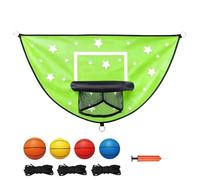 Cestello da Basket per Trampolino da Esterno - Set di Gioco con Canestro Rimbalzante per Bambini - Set Basket per Trampolino - per Interni Cortile Esercizio Feste Giardino da