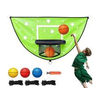 Cestello da Basket per Trampolino da Esterno - Set per Schiacciate Bambini - Gioco da Trampolino per Canestro - per Uso in Cortile, Giardino, , Giochi all'Aperto, Festa,