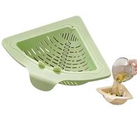 Cestello Di Drenaggio E Filtro Magnetico, Griglia Angolare Triangolare Magnetica For Lavello, Filtro Triangolare Senza Fori Con Fondo Apribile A Torsione For Lavare Frutta(Green)