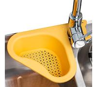 Cestello di scarico a forma di gatto per lavello da cucina, cestino triangolare per lavello da cucina, cestello scolapiatti multifunzione, filtro di scarico angolare per lavello per filtro rifiuti da