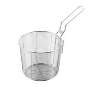Cestello di scarico in acciaio inossidabile, cestino per friggere, cestello rotondo in rete metallica, cestino per bollire e bollire, scolapasta con manico, per cucinare e friggere (14 cm)