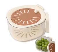 Cestello Di Scarico Per Lavaggio Verdure - Setaccio Da 6,3x5,71 Pollici, Contenitore Per Risciacquo Portatile | Robusto Filtro In PET PP Per Picnic All'aperto, Campeggio, Cucina Quotidiana, P