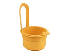 Cestello di scarico per lavello con sistema di sospensione a pressione per filtrazione cucina, offre una soluzione compatta per lo spreco alimentare e il drenaggio dell'acqua (giallo)