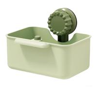 Cestello di scarico per lavello da cucina, con supporto rotante a ventosa e premere per aprire il fondo per gestire rifiuti alimentari e foglie di tè (verde)